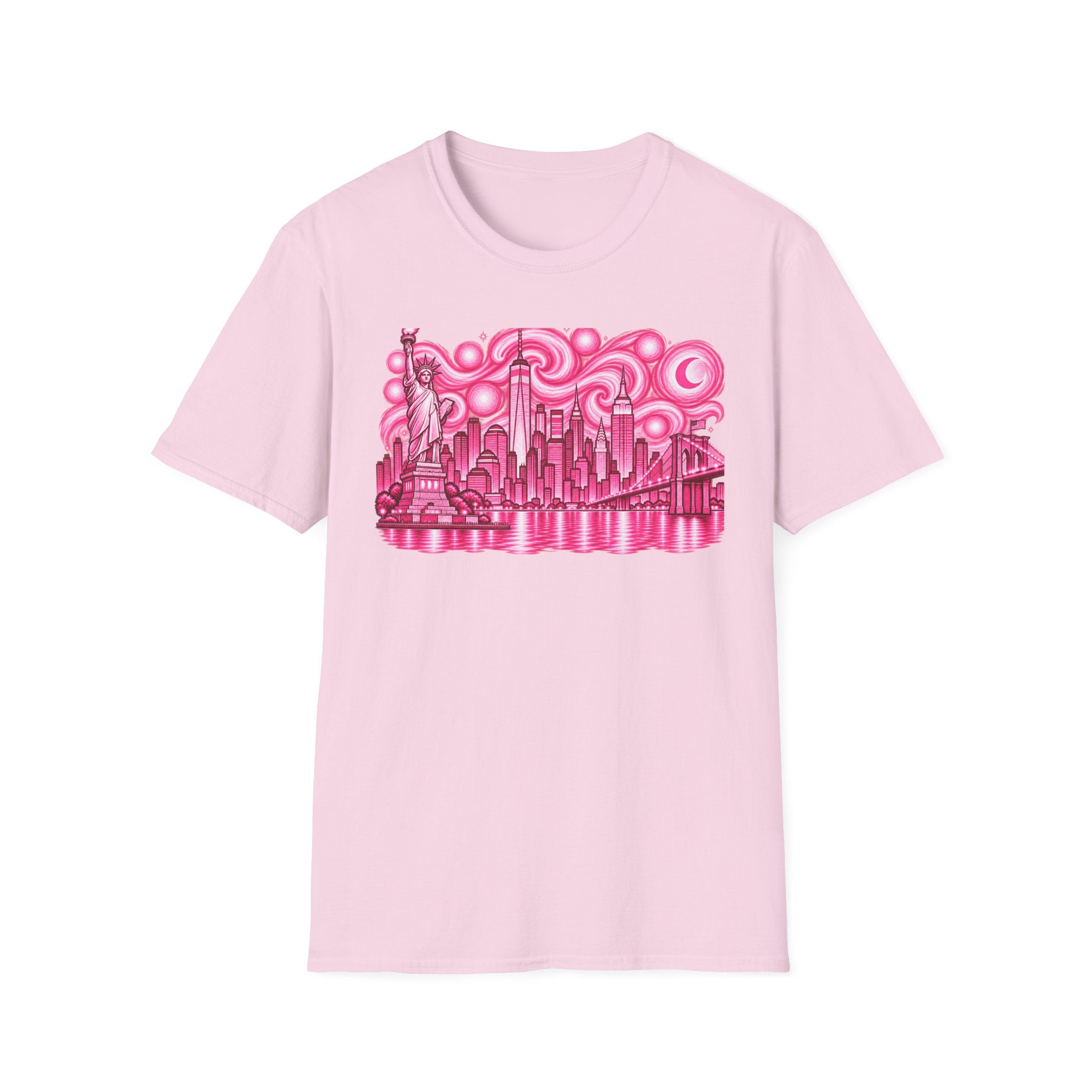 Pink New York City Skyline T-Shirt