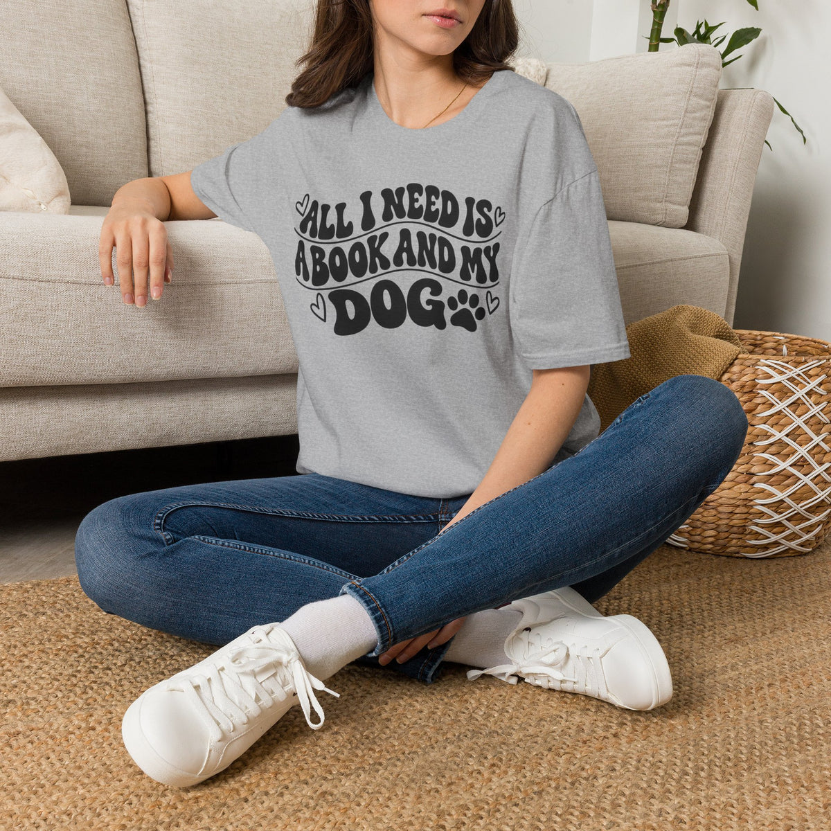 All I Need is a Book & My Dog T-Shirt