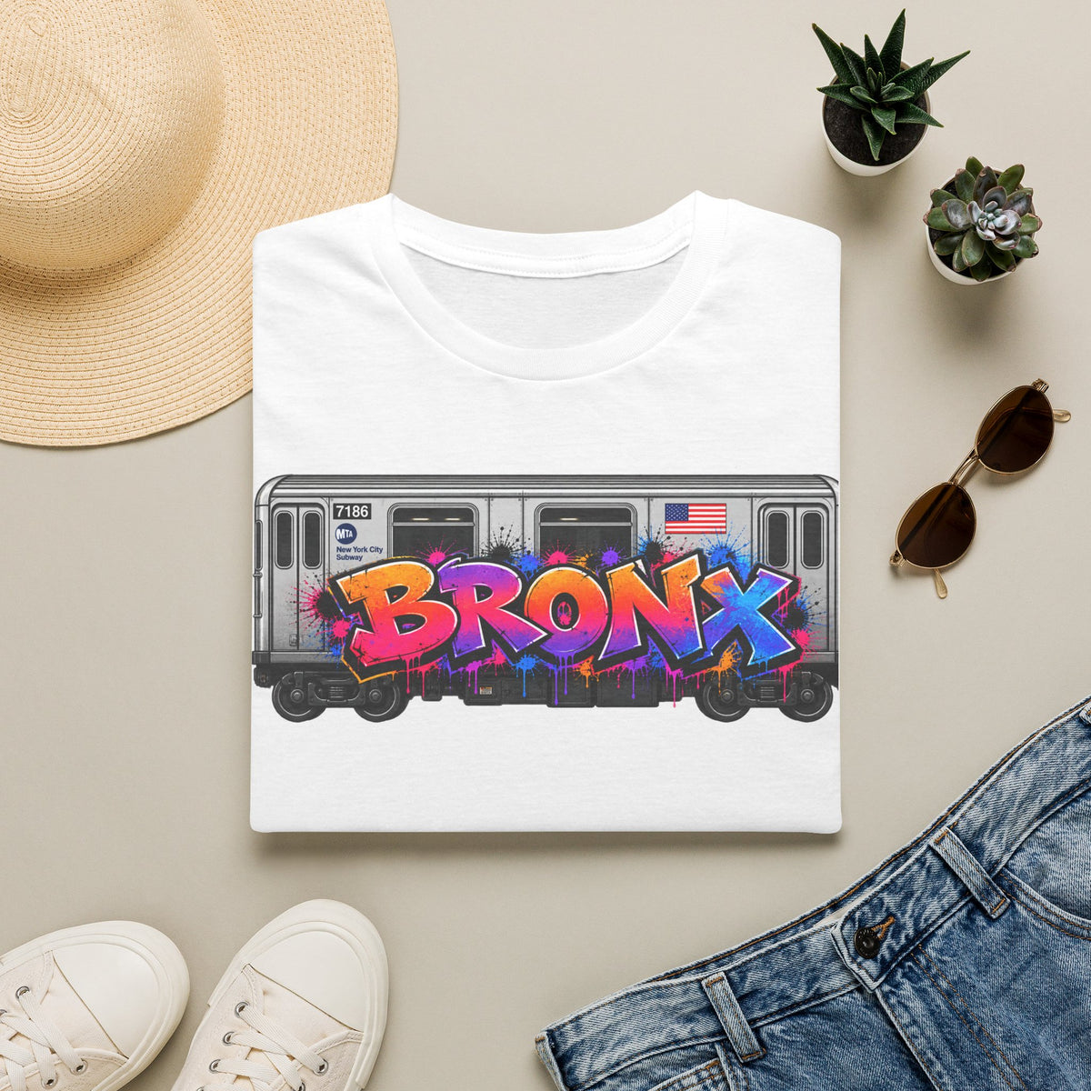 Bronx Graffiti Subway Car T-Shirt
