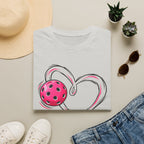 Pink Pickle Ball Heart T-Shirt