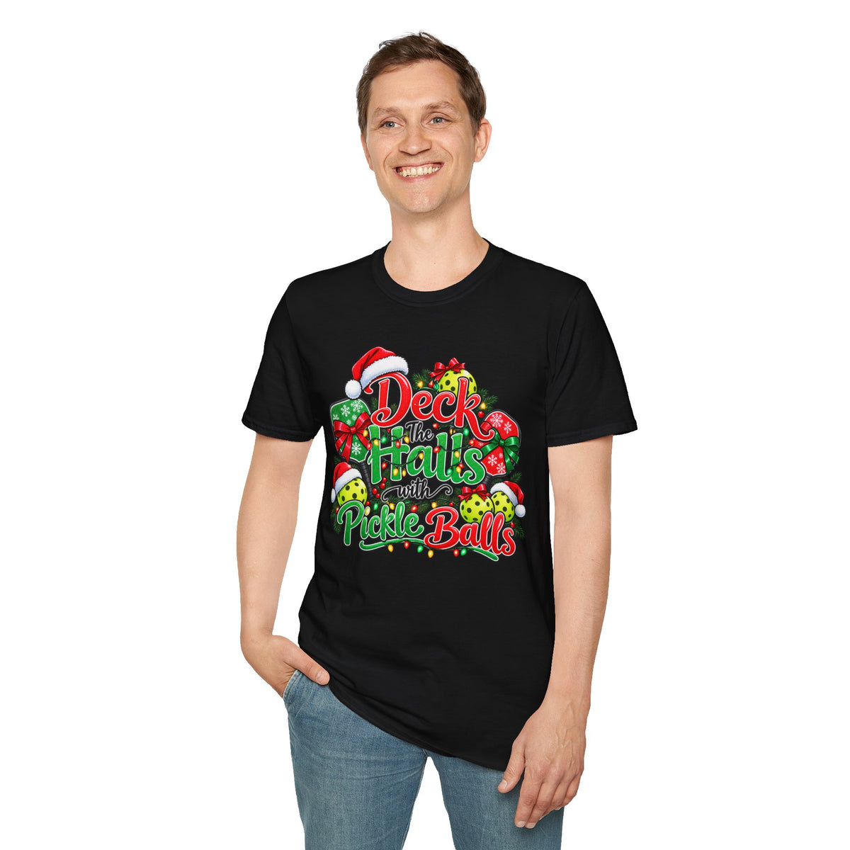 Deck the Halls with Pickle Balls T-Shirt