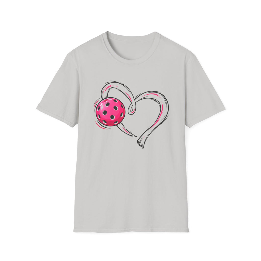 Pink Pickle Ball Heart T-Shirt