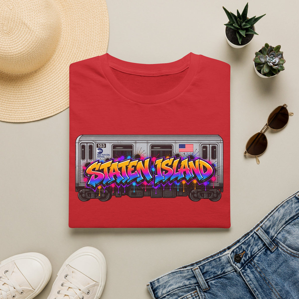 Staten Island Graffiti Subway Car T-Shirt