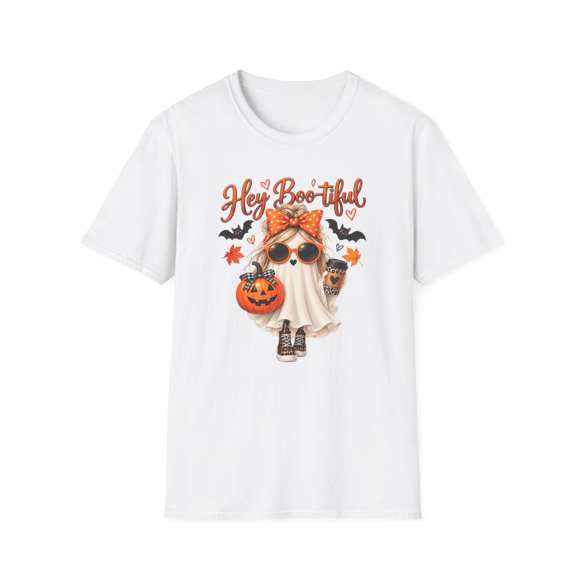 Hey Boo-tiful Ghost Girly T-Shirt