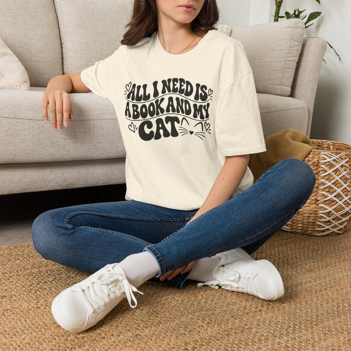 All I Need is a Book & My Cat T-Shirt