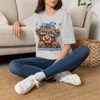 Mission Grafix Highland Cow Sky Blue - T-Shirt