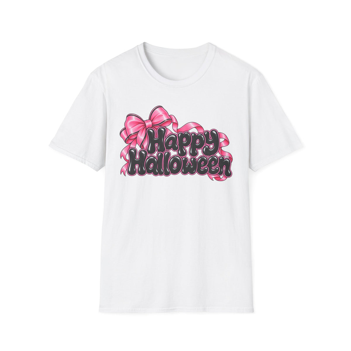 Pink Bow Happy Halloween T-Shirt