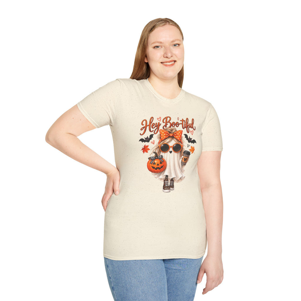 Hey Boo-tiful Ghost Girly T-Shirt