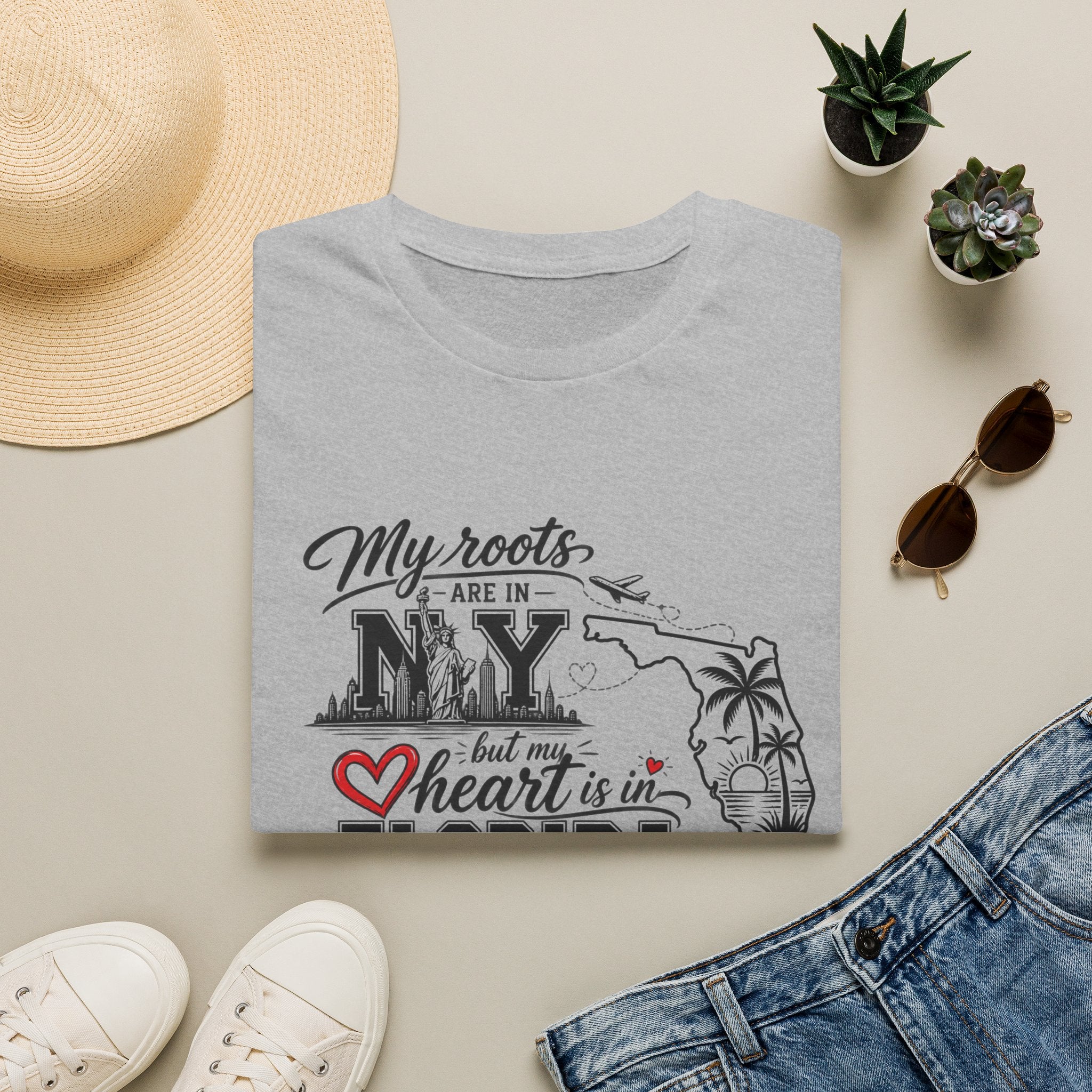 My Roots are in NY and heart is in FL T-Shirt