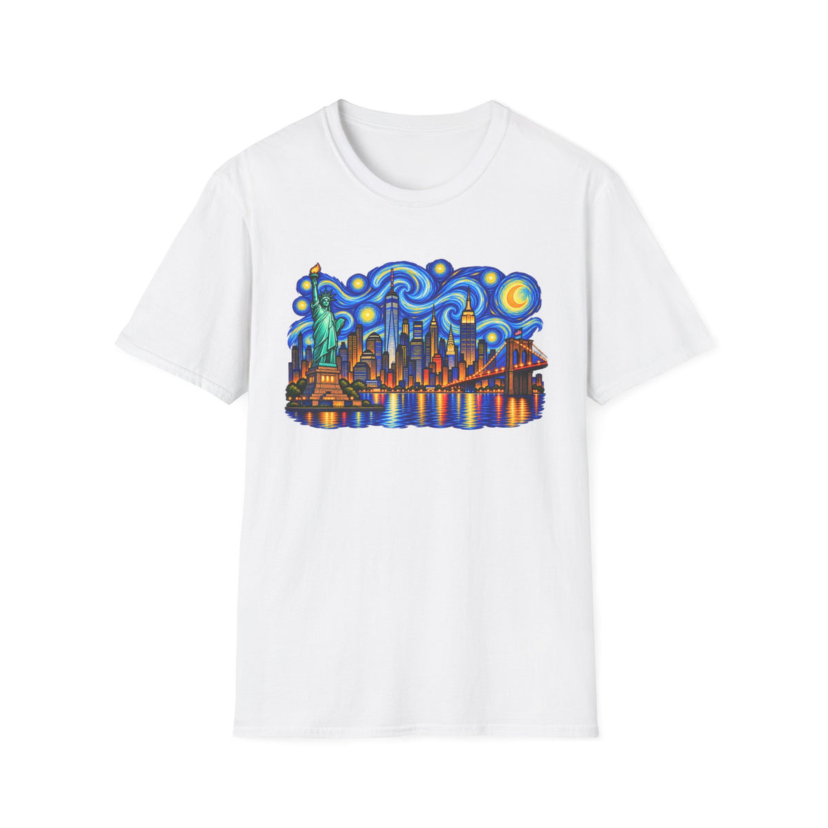 Starry Night New York Skyline T-Shirt