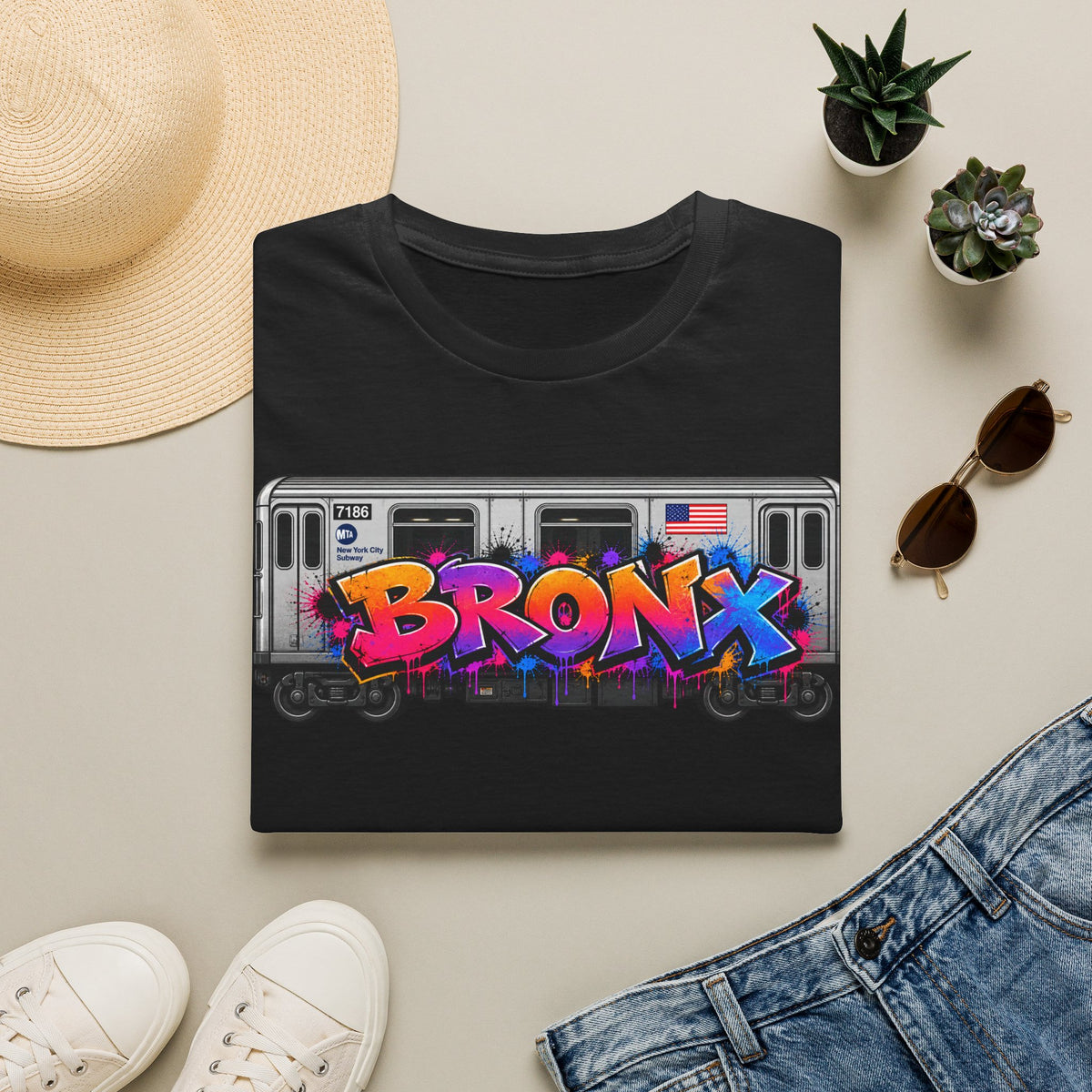 Bronx Graffiti Subway Car T-Shirt