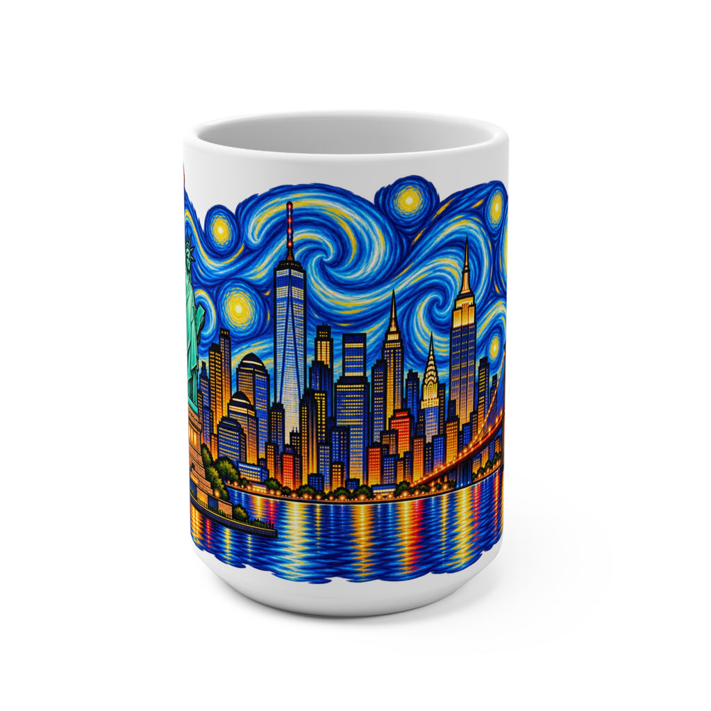 Starry Night New York City Skyline Mug