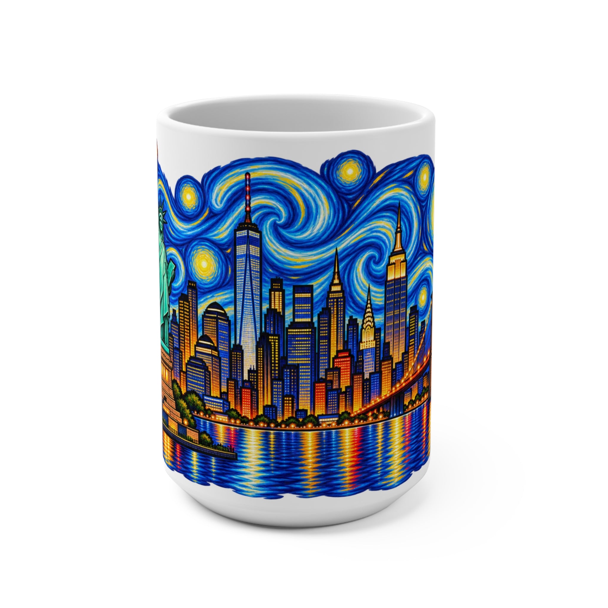 Starry Night New York City Skyline Mug