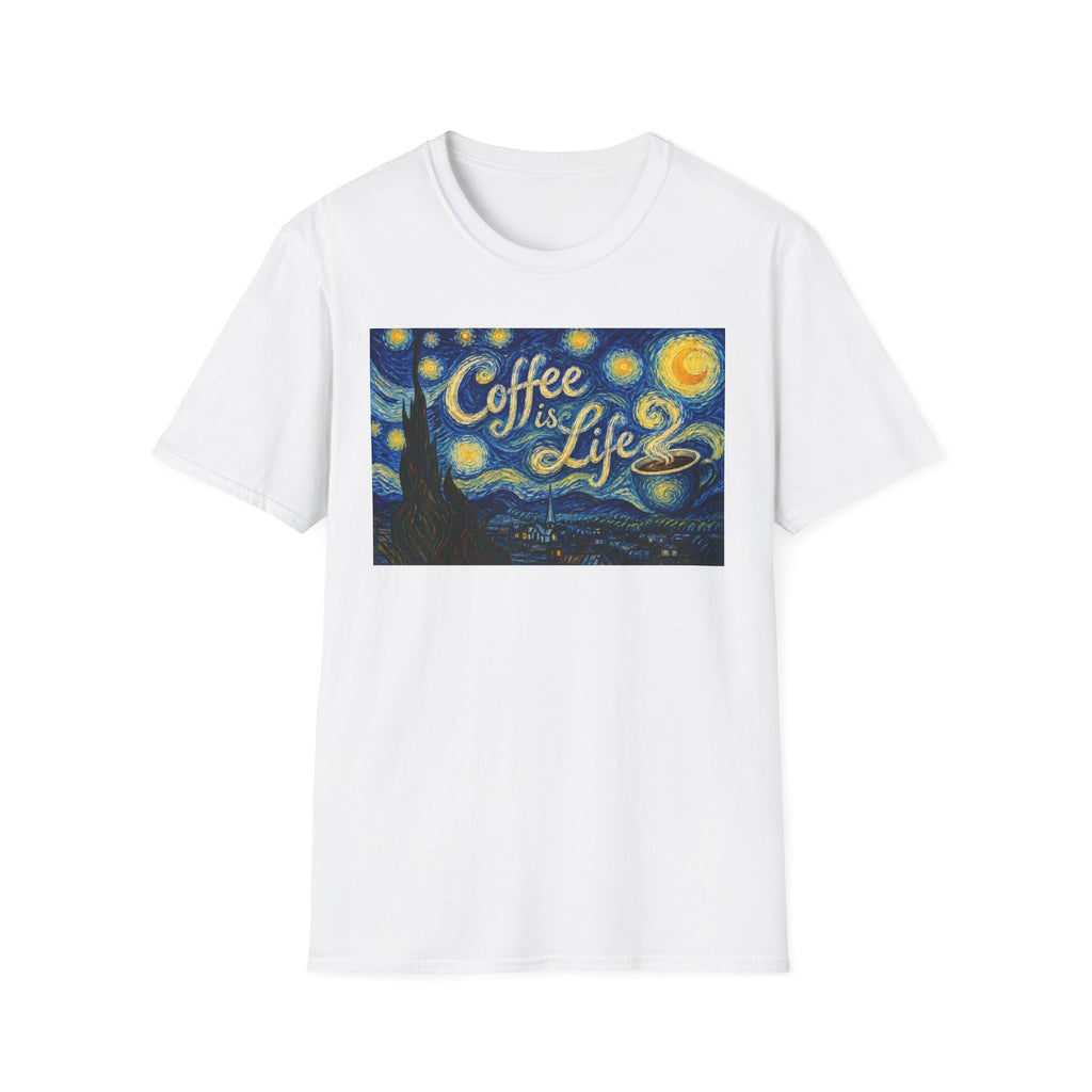Coffee is Life Under A Starry Night T-Shirt