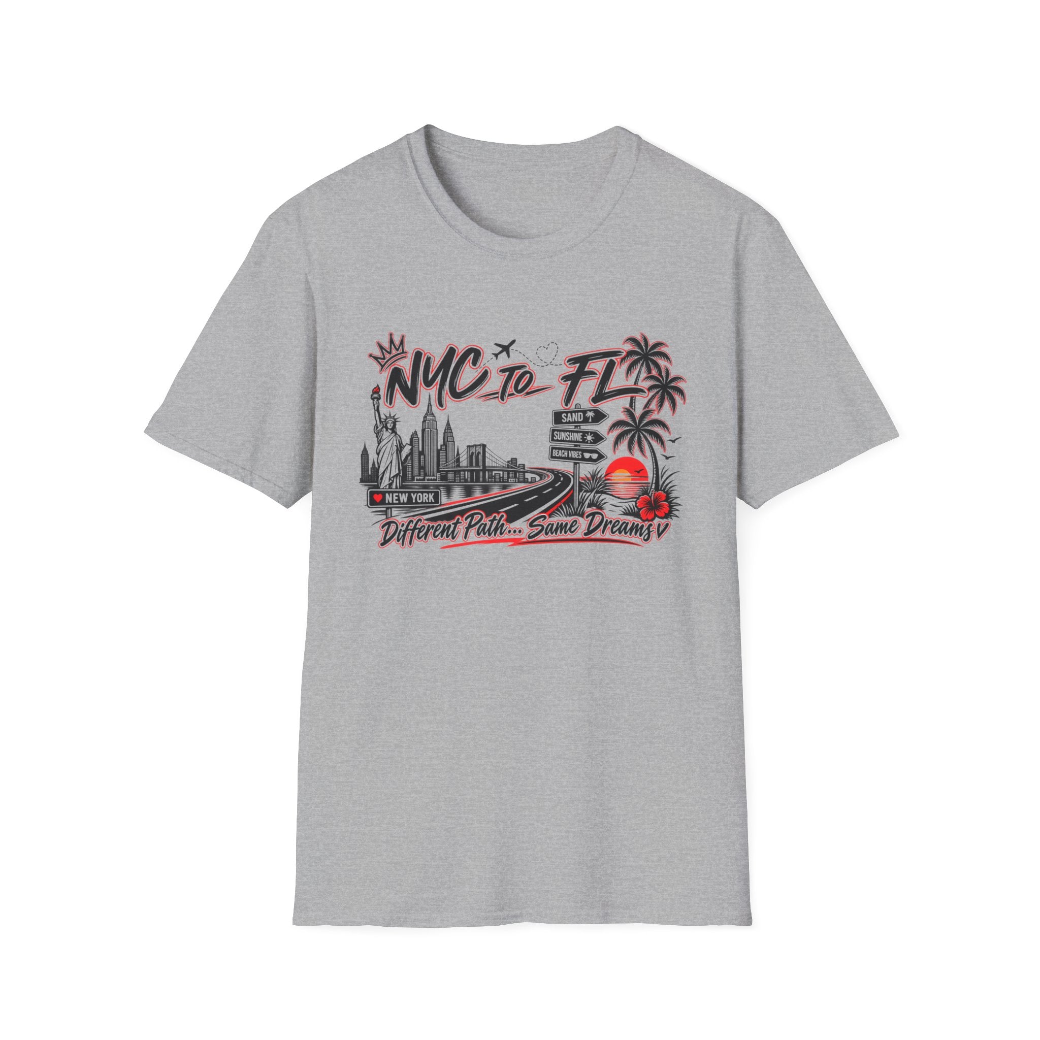 NY to FL Different Path Same Dreams T-Shirt