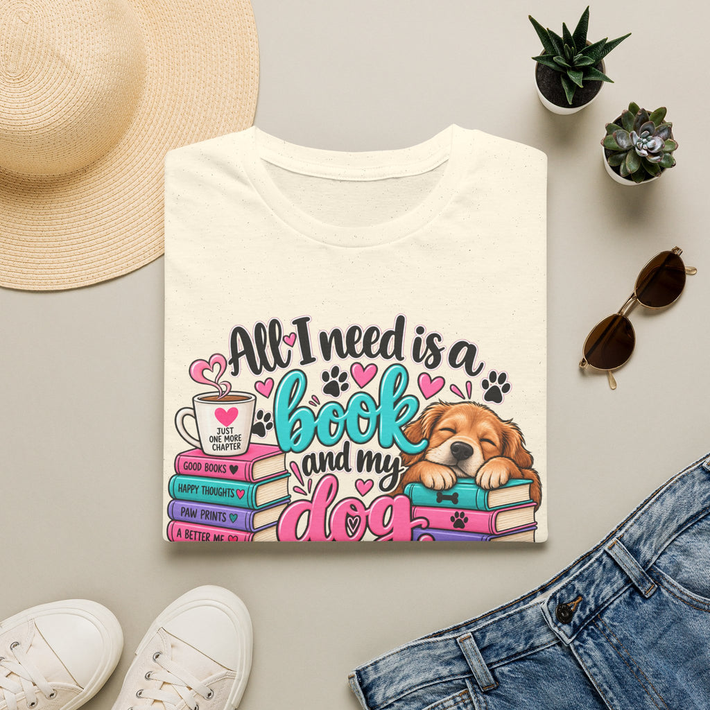 All I Need is a Book & My Dog T-Shirt