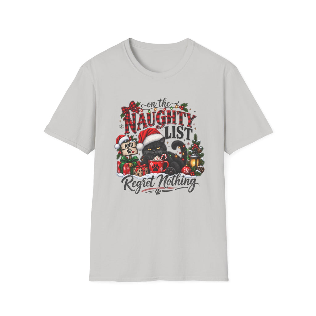 Naughty Cat Christmas List T-Shirt