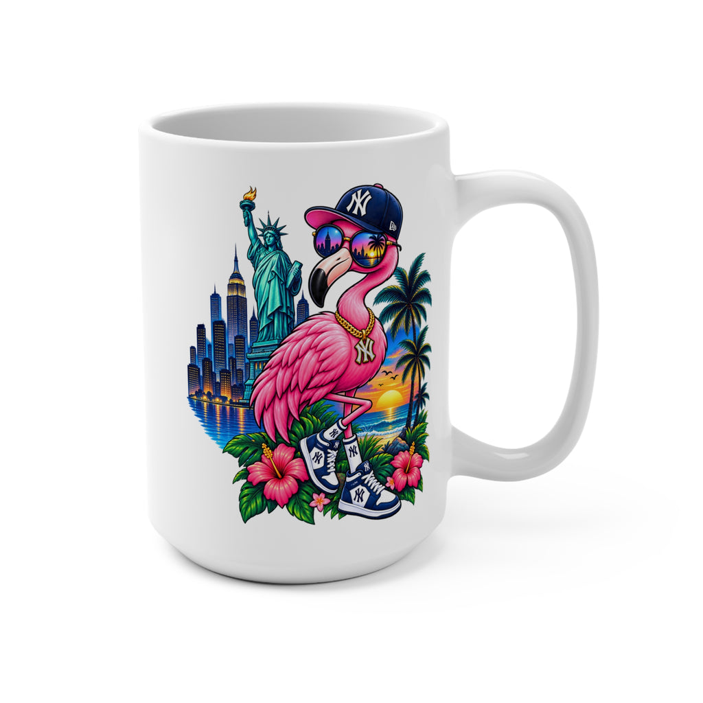 NYC Flamingo Mug | 15 oz ceramic