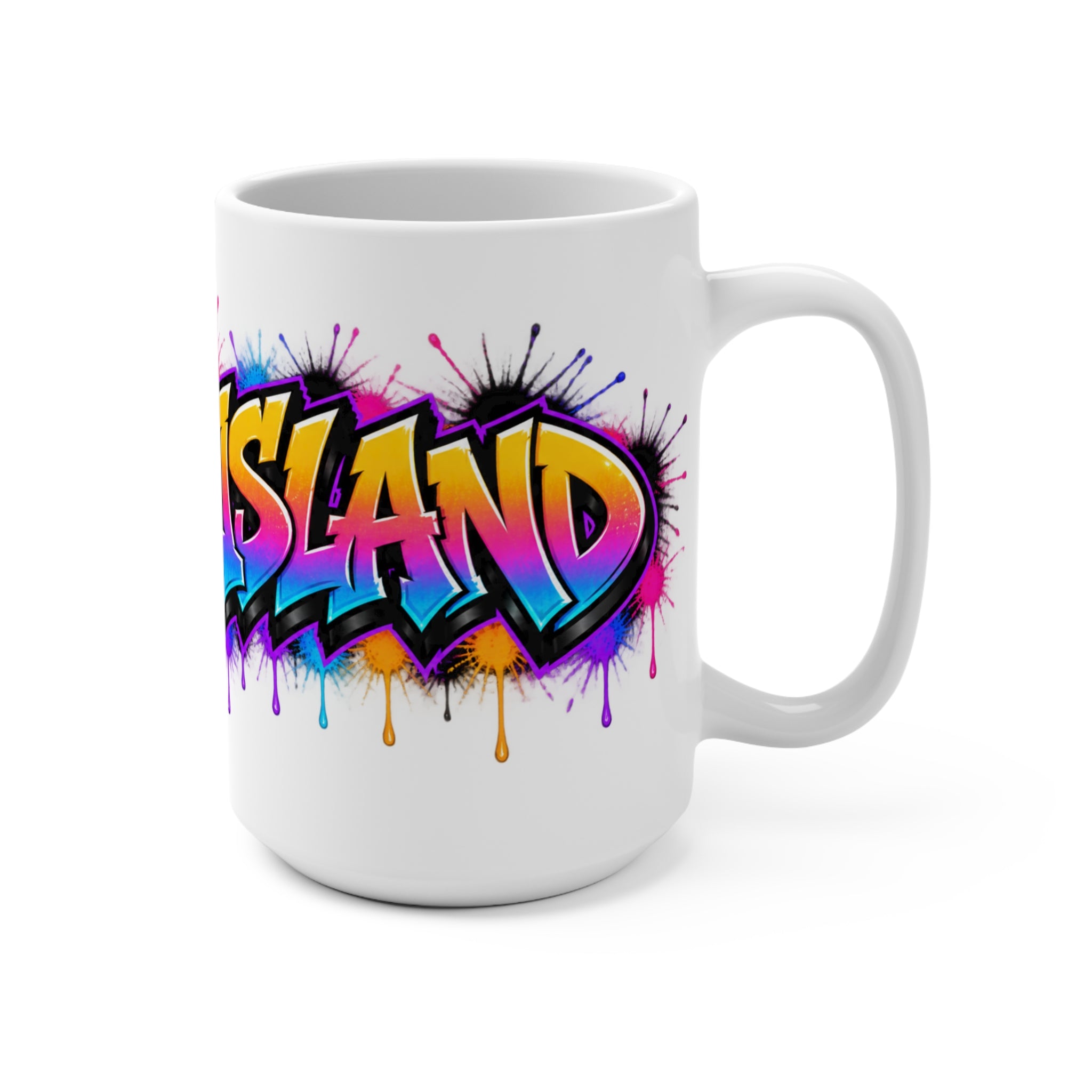 Staten Island graffiti art mug | Colorful street art 15oz
