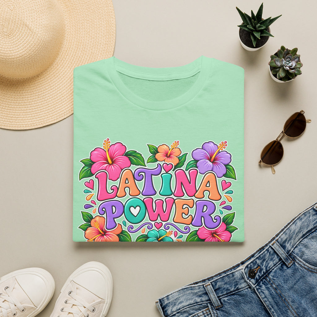 Latina Power Floral Retro T-Shirt