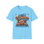 Mission Grafix Highland Cow Sky Blue - T-Shirt