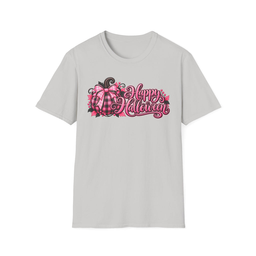 Happy Halloween Plaid Pumpkin T-Shirt