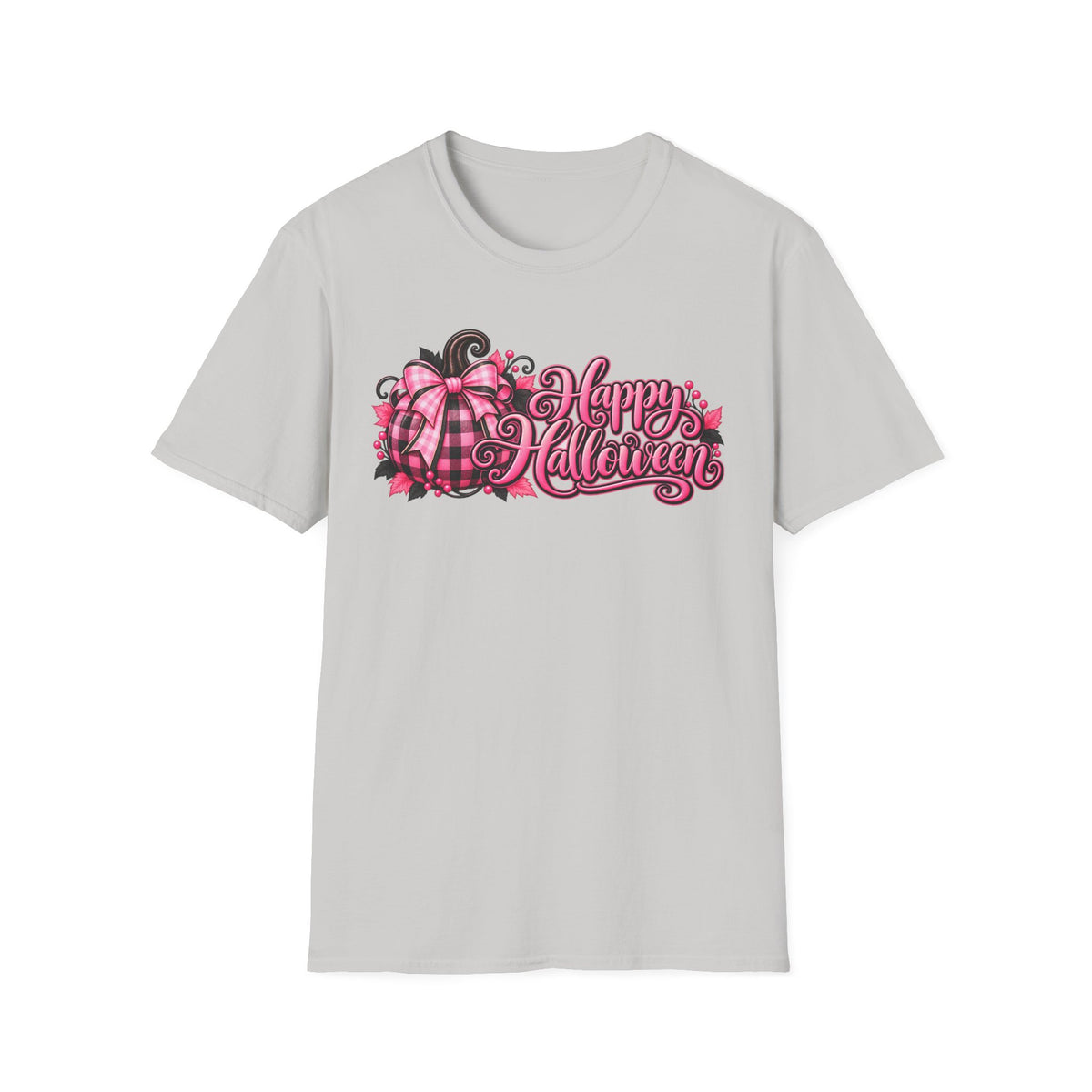 Happy Halloween Plaid Pumpkin T-Shirt