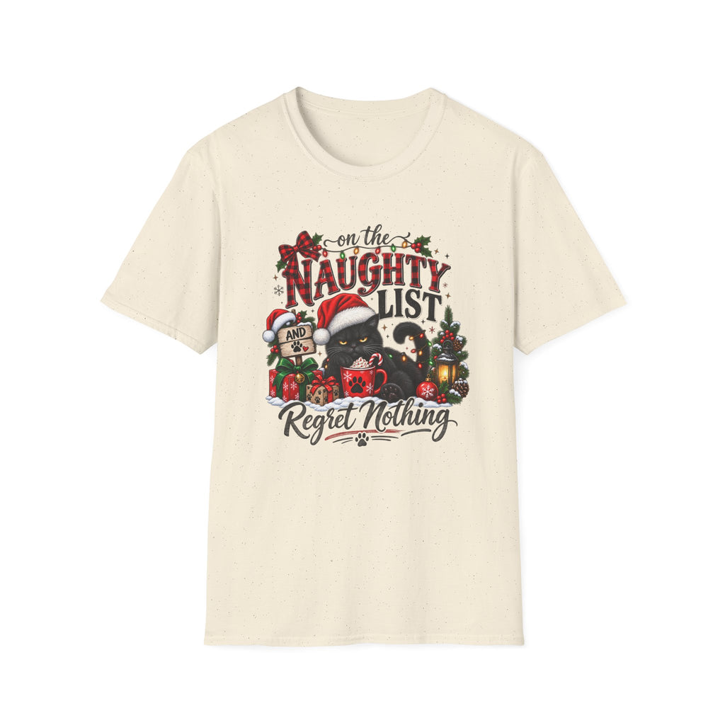Naughty Cat Christmas List T-Shirt