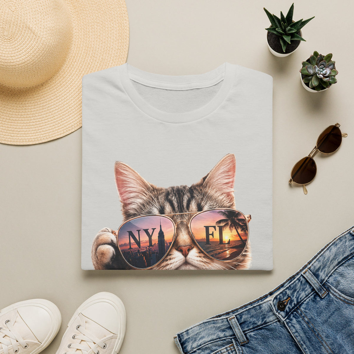 Cool Cat Transplant NY to FL T-Shirt