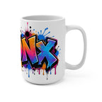 Bronx Graffiti Art Mug | Colorful Drip Street Art 15oz Ceramic