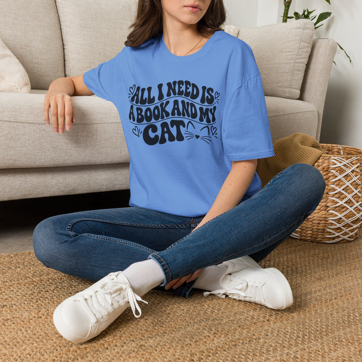 All I Need is a Book & My Cat T-Shirt