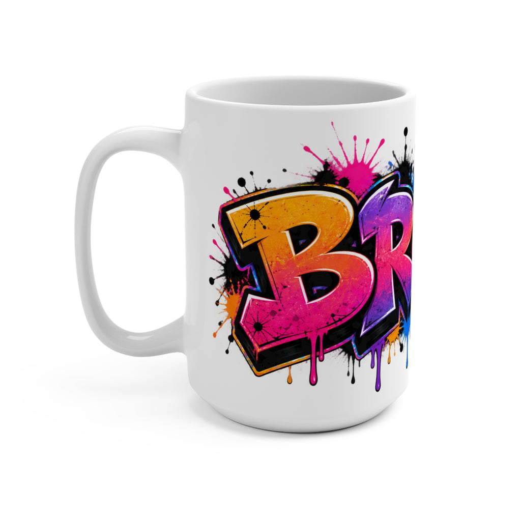 Bronx Graffiti Art Mug | Colorful Drip Street Art 15oz Ceramic