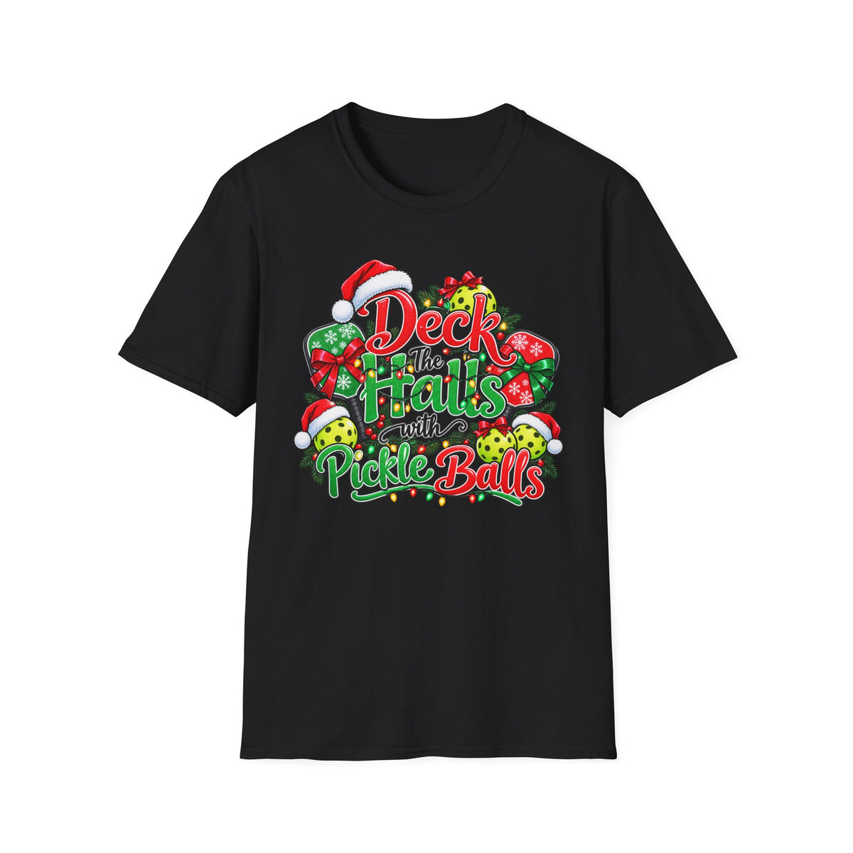 Deck the Halls with Pickle Balls T-Shirt