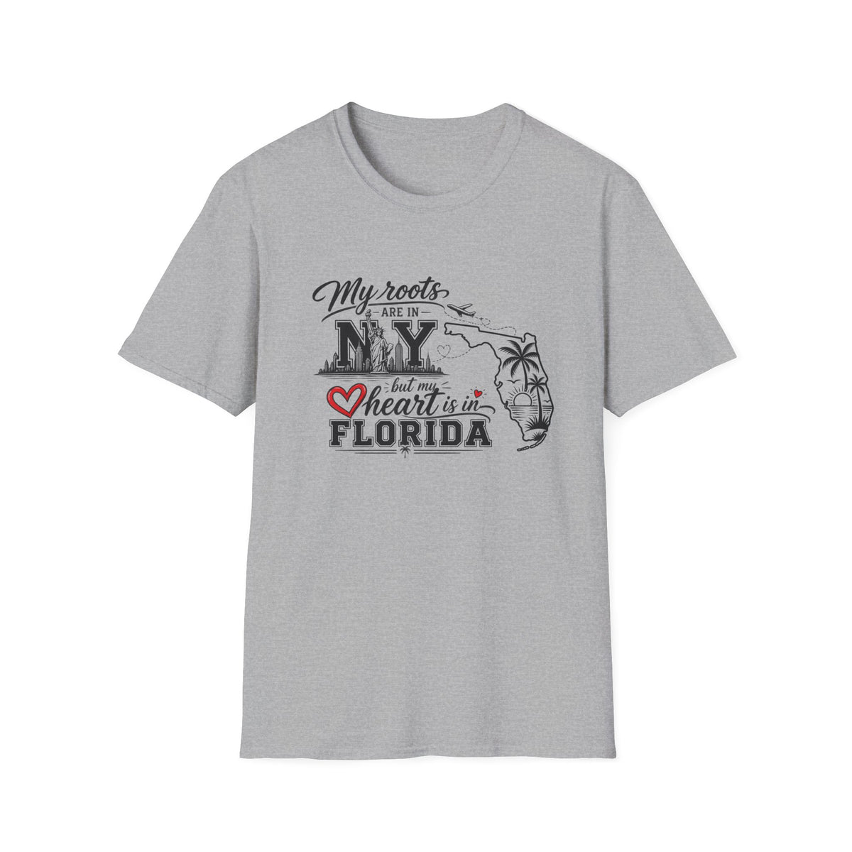 My Roots are in NY and heart is in FL T-Shirt