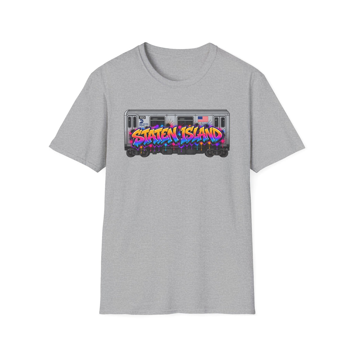 Staten Island Graffiti Subway Car T-Shirt