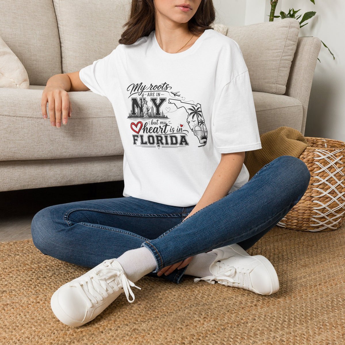 My Roots are in NY and heart is in FL T-Shirt