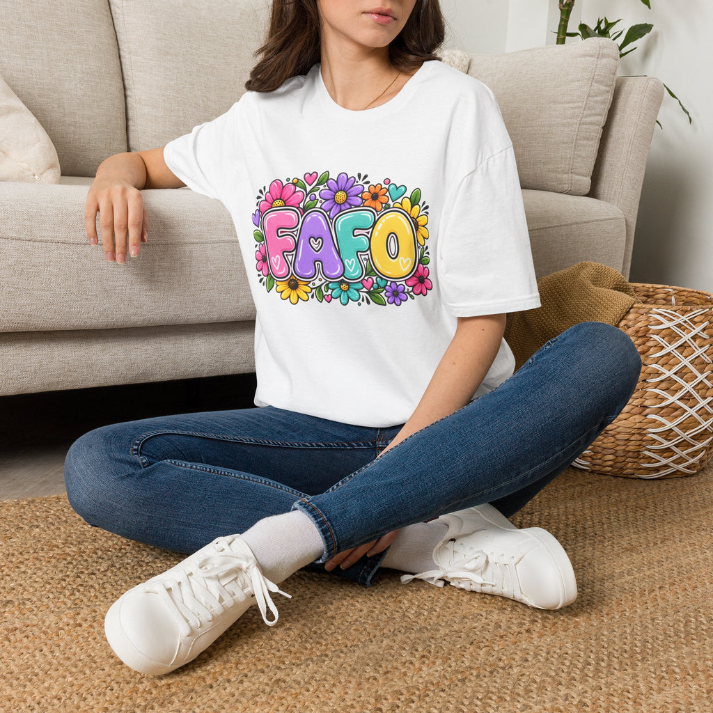 FAFO Floral Bubble Letters T-Shirt