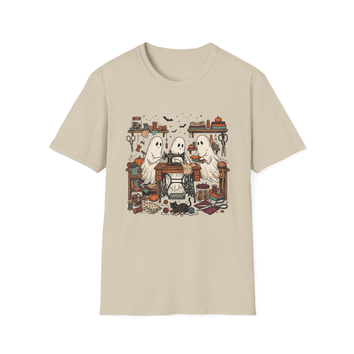 Ghostly Friends Sewing T-Shirt