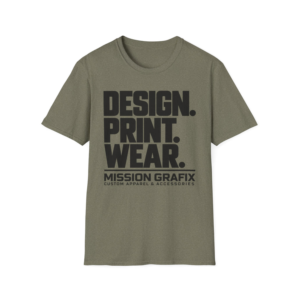 Design. Print. Wear. Graphic Tee — Bold Typography T-Shirt
