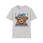 Mission Grafix Highland Cow Sky Blue - T-Shirt