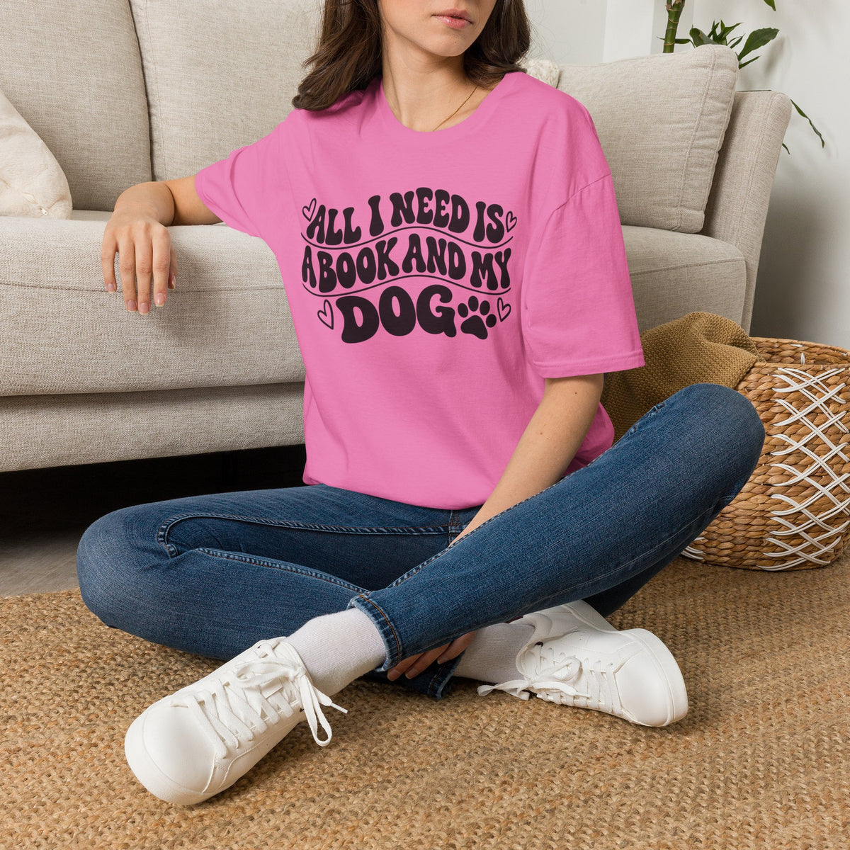 All I Need is a Book & My Dog T-Shirt