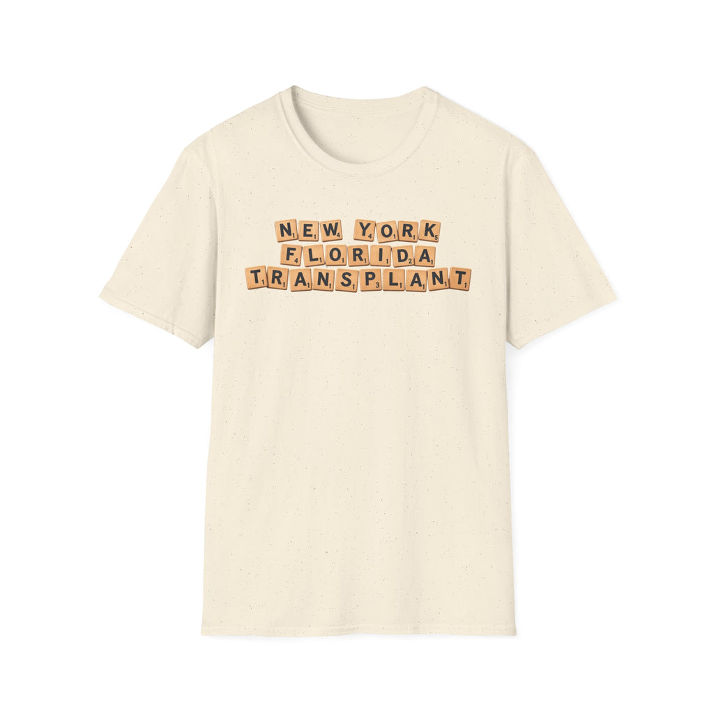 NY to FL Scrabble Tile T-Shirt