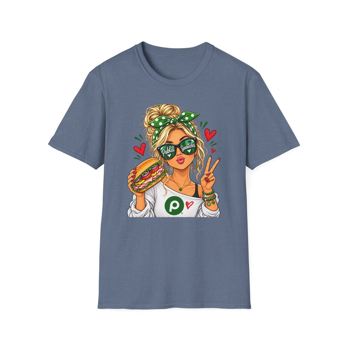 Publix Sandwiches Influencer Girl (Black Hair) T-Shirt