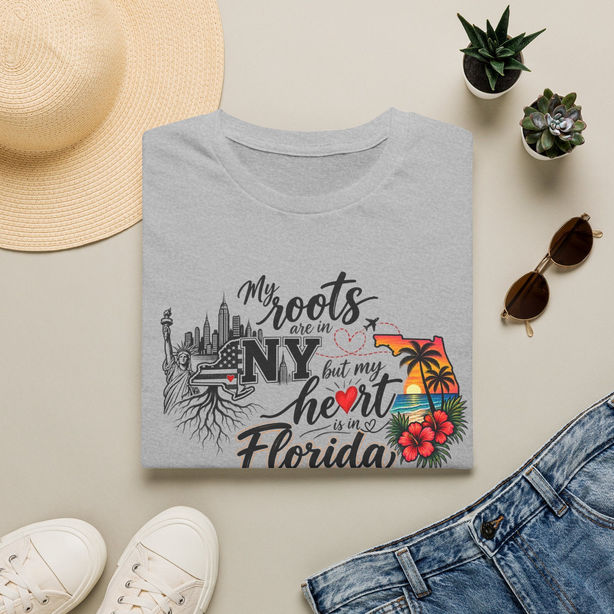My Roots are in NY and My Heart is in FL II T-Shirt