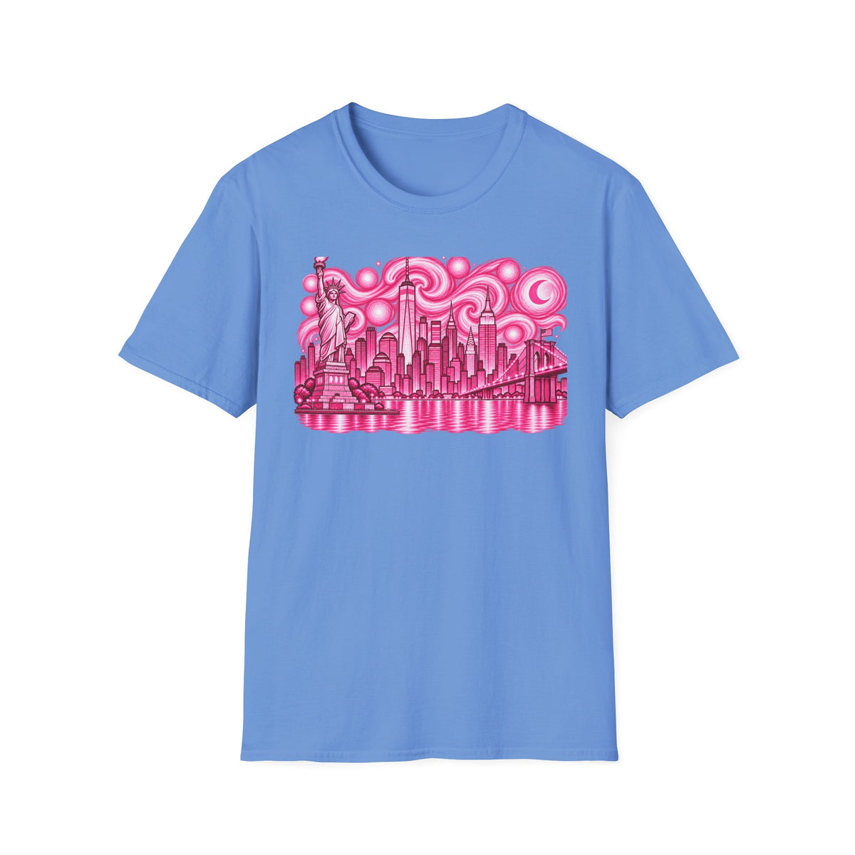 Pink New York City Skyline T-Shirt
