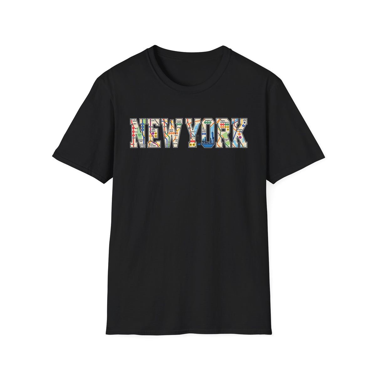 New York Train Map T-Shirt
