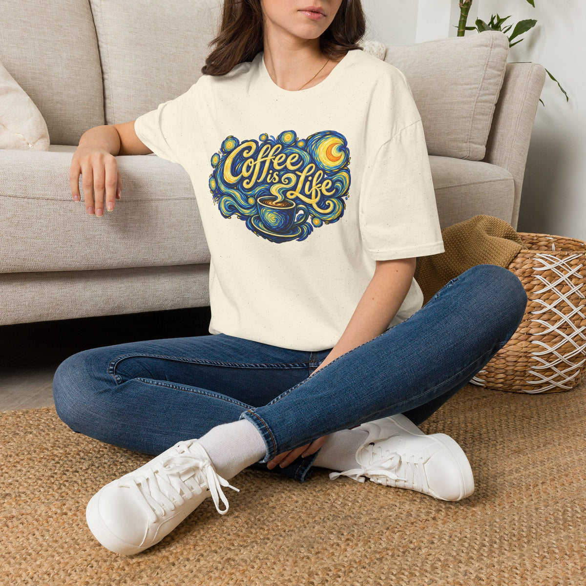 Coffee Is Life in a Starry Night T-Shirt