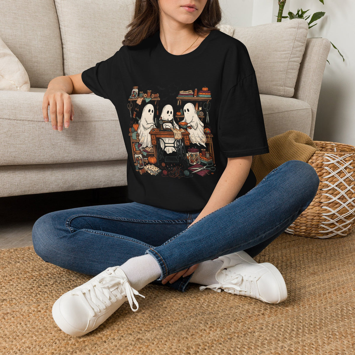 Ghostly Friends Sewing T-Shirt