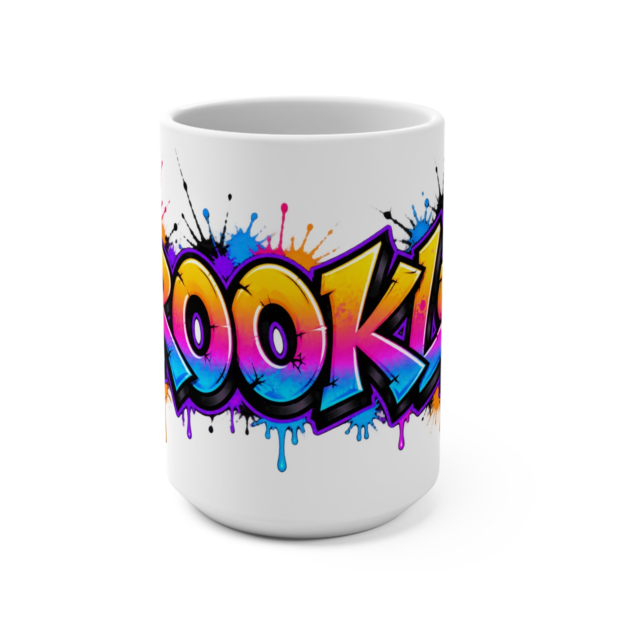 Brooklyn graffiti name mug | Colorful street art typography 15oz