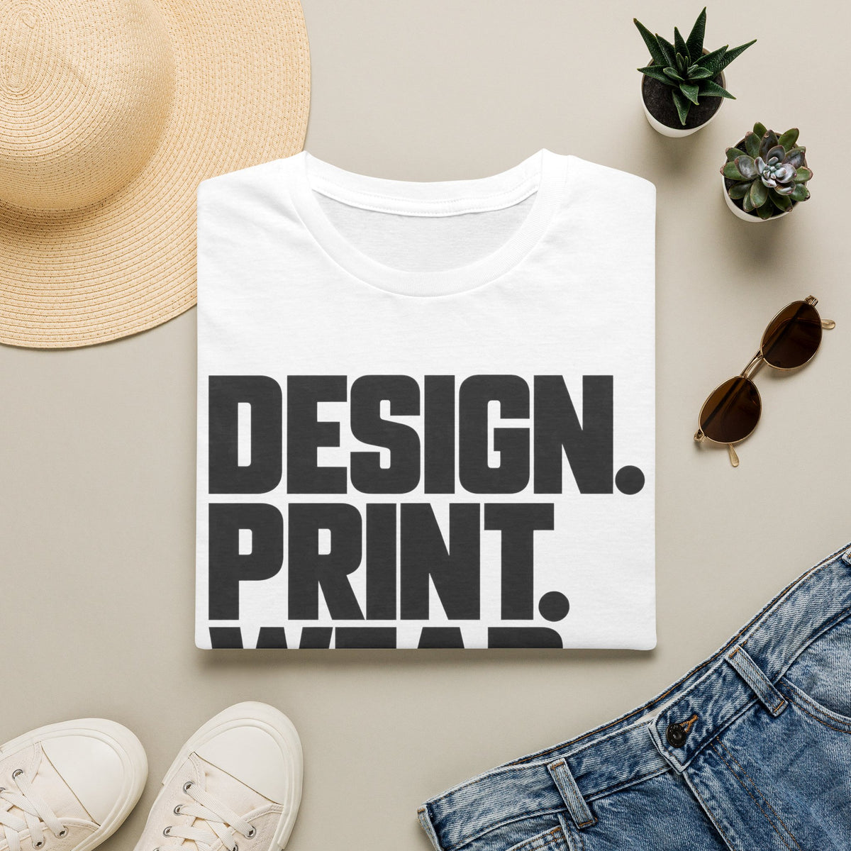 Design. Print. Wear. Graphic Tee — Bold Typography T-Shirt